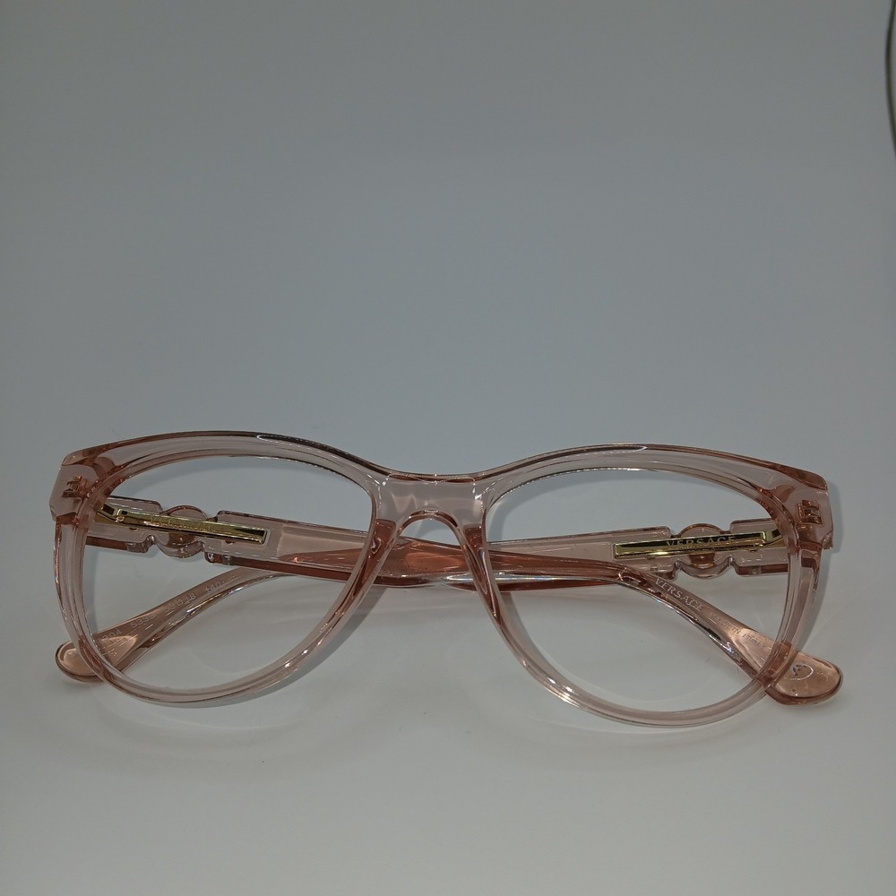 Versace 3304 5339 Womens Eyeglasses Frame Pink Transparent Full Rim 53-18-140 mm